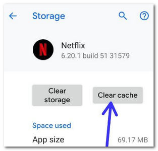 clear netflix cache on phone