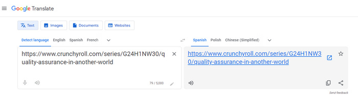 use google translate to unblock anime website