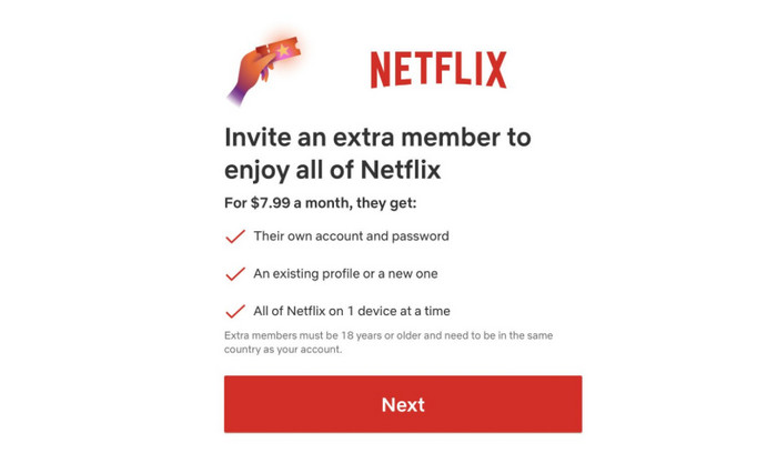 add extra member on netflix