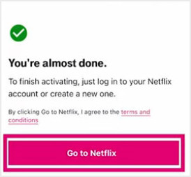 activate Netflix on t-mobile
