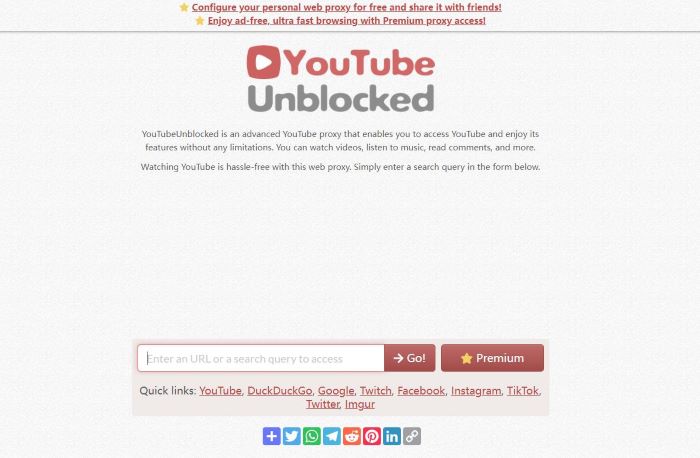 youtube unblock proxy