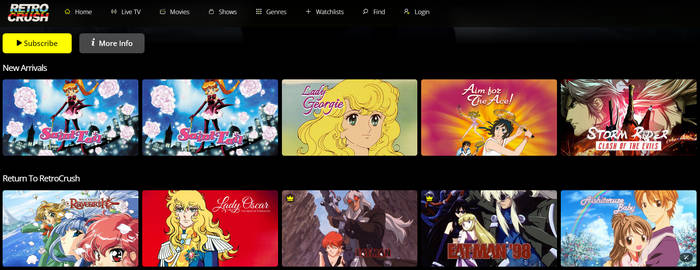 RetroCrush excellent anime website unblocked