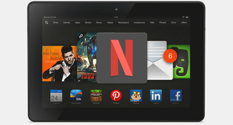 kindle fire netflix to sd card