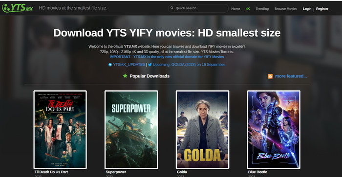 YTS Movie Site