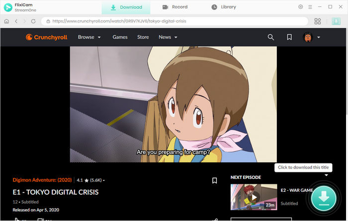 select crunchyroll anime